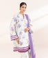 Women's Unstitched Khaddar Off White Printed 2 Piece Suit